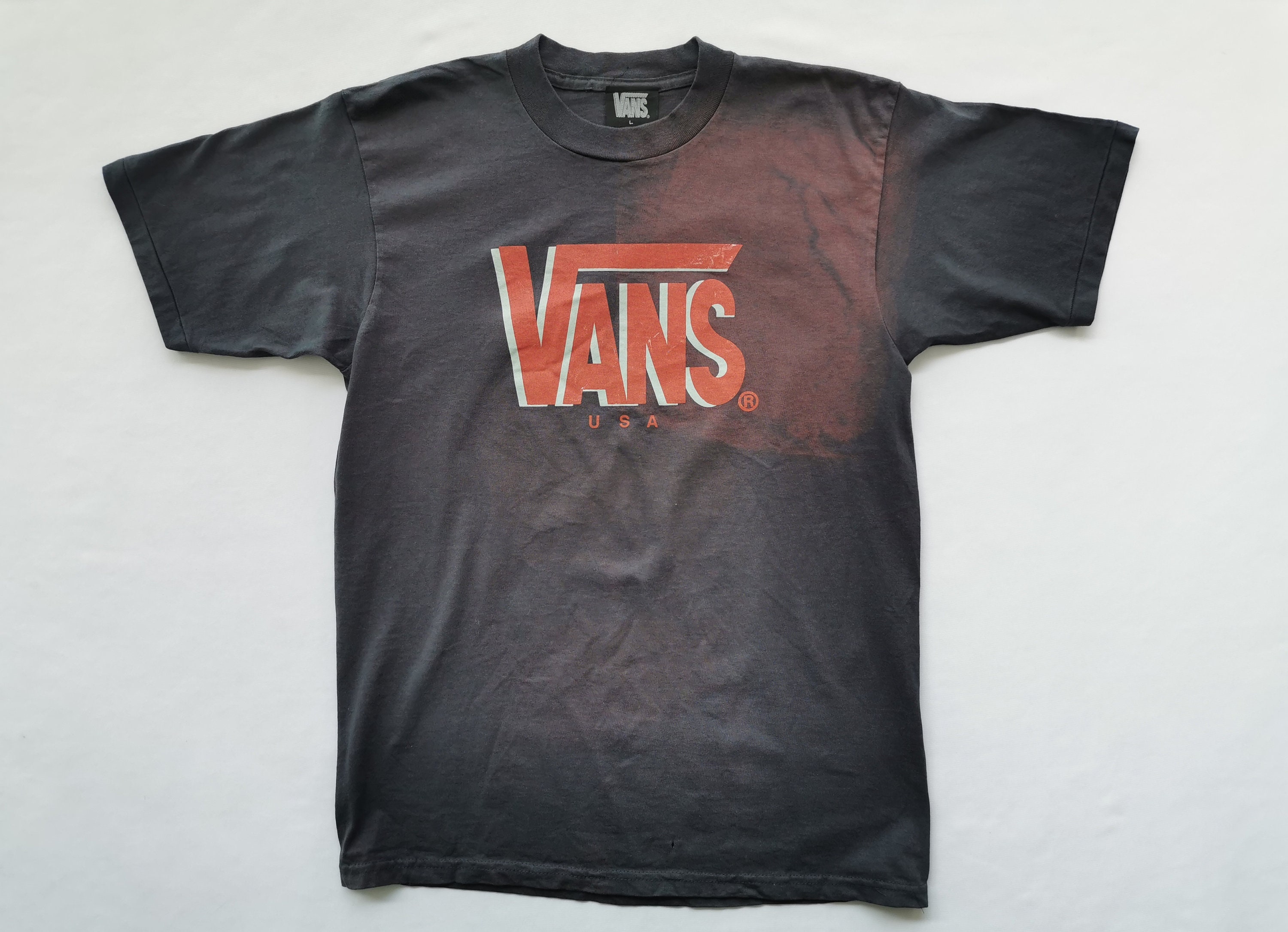 Vans Shirt Distressed Vintage Vans T Shirt Vintage Vans Big Logo Tee T Shirt  Size L - Etsy Sweden