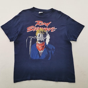 Rod Stewart Shirt Vintage 80&#39;s Rod Stewart Tour &#39;84 Tee T Shirt Made In USA Size M
