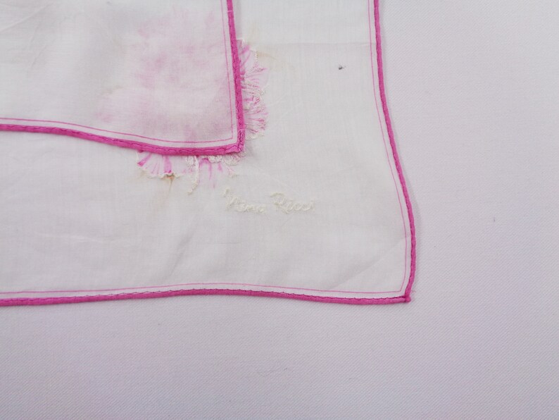 Nina Ricci Handkerchief Vintage Nina Ricci Hanky Handkerchief Nina Ricci Pocket Square Scarf