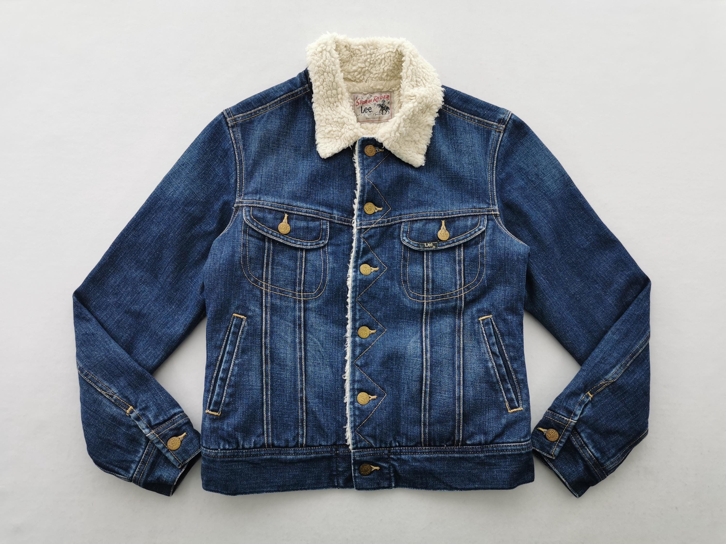 Lee Jacket Vintage Lee Sherpa Denim Jeans Jacket Size M