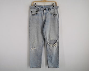 Levis Distressed Jeans Vintage 90s Levis Lot 501 Denim Jeans Size 34