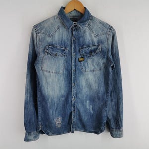 G-Star Raw Shirt Vintage G-Star Raw Denim Button Shirt Size M