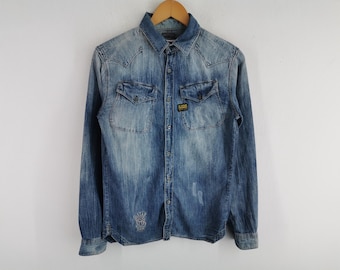 G-Star Raw Shirt Vintage G-Star Raw Denim Button Shirt Size M