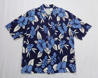 Quiksilver Shirt Vintage Quiksilver Hawaii Shirt Vintage Quiksilver Floral Over Print Button Hawaiian Shirt Size L