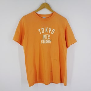 Stussy Shirt Distressed Vintage Stussy T Shirt 90s Stussy Tokyo INT2 Made In USA Tee T Shirt Size M