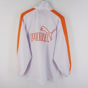Puma Jacket Vintage Puma Windbreaker 90s Puma Big Logo Windbreaker Jacket Size M