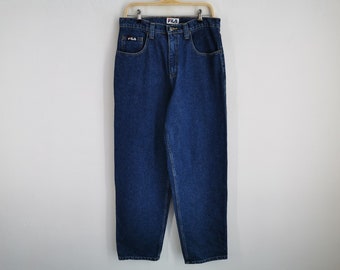 Fila Jeans Vintage 90s Size 34 Fila Baggy Denim Jeans Size 32