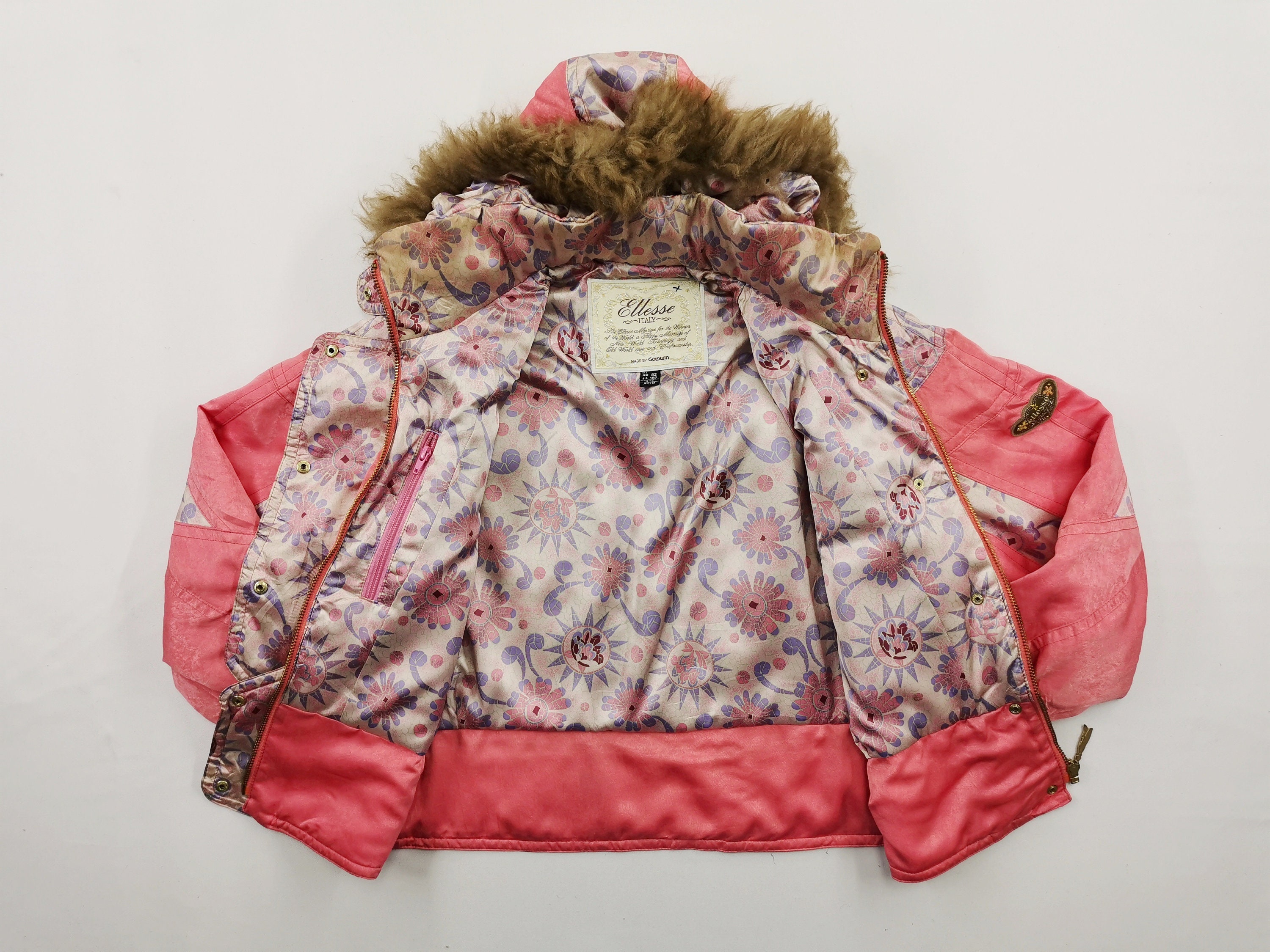Ellesse red deals fur jacket