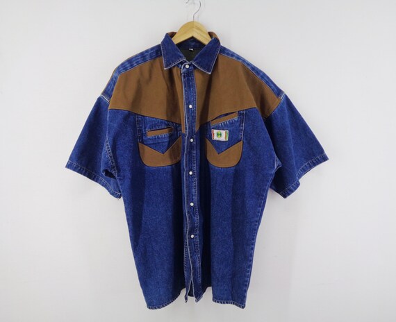 Cross Colours Shirt Cross Colours Denim Shirt Vint