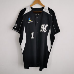 Chiba Lotte Marines Jersey Vintage Chiba Lotte Marines Kiyota #1 by MLB Jersey Shirt Free Size
