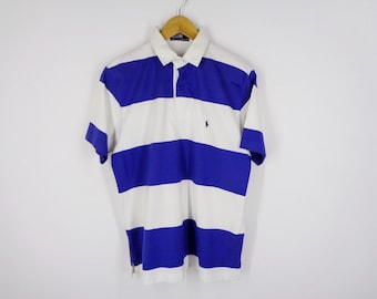 Polo Ralph Lauren Hemd Vintage Ralph Lauren Poloshirt 90s Polo By Ralph Lauren Gestreiftes Poloshirt Size M