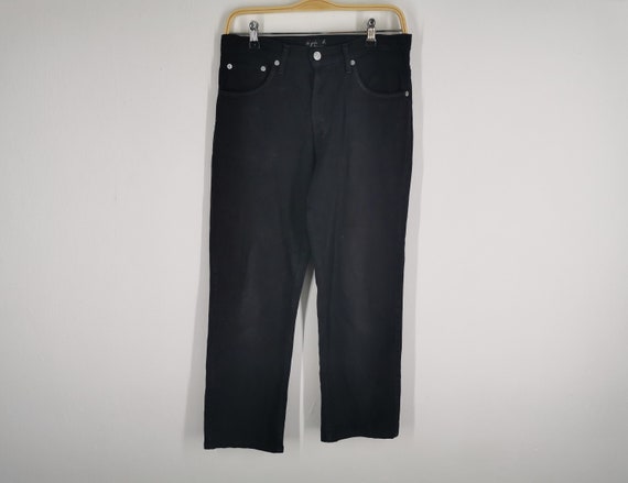 パンツ archive agnes b. France black denim Agnes B Paris Black Cropped Embroidered Denim Jeans Women's