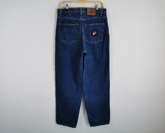 Fila Jeans Vintage 90s Talla 34 Fila Baggy Denim Jeans Talla 32 Etsy Espana