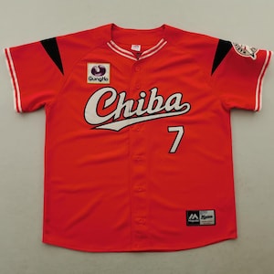 Chiba Lotte Marines Jersey Vintage Chiba Lotte Marines Suzuki #7 Baseball Jersey Shirt Size L