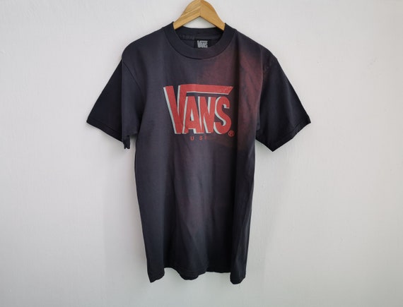 Big Vans Shirt Distressed T Shirt - Vans L Vintage Vans Shirt Size Tee Logo Sweden Etsy T Vintage