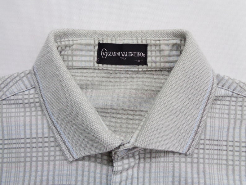 Gianni Valentino Shirt Vintage Gianni Valentino Polo Shirt 90/'s Gianni Valentino Italy Long Sleeve Polo Tee T Shirt Size M