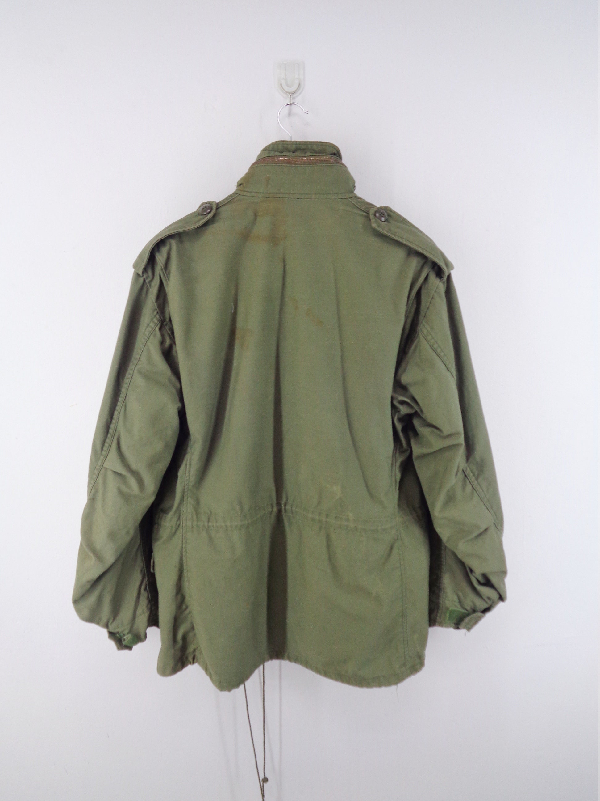 True Vintage 40s 50s World War Military DISTRESSED Parka