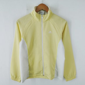 Adidas Jacket Adidas Windbreaker Adidas Yellow Windbreaker Jacket Size M