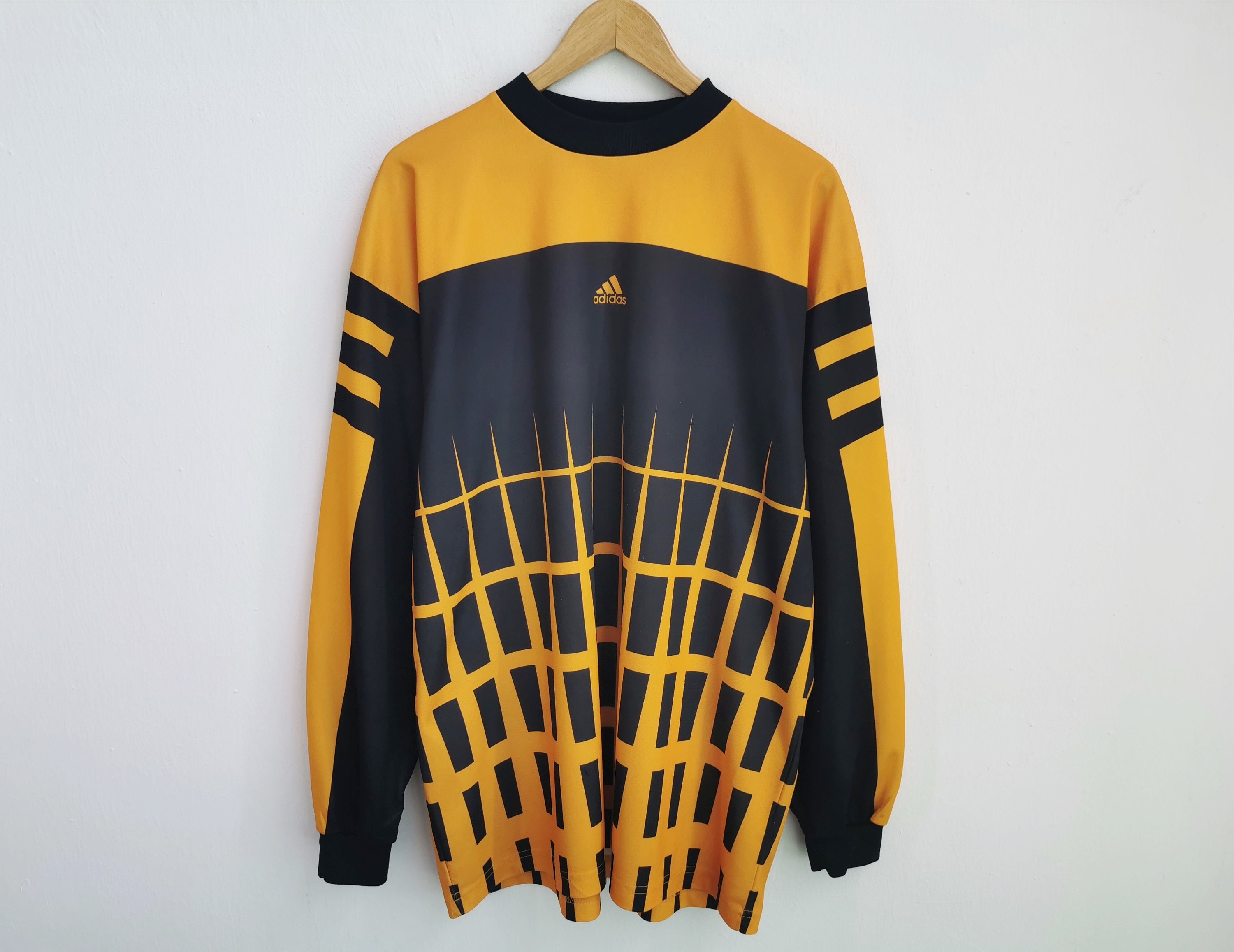 ADIDAS 90s GOALKEEPER FOOTBALL SHIRT SOCCER JERSEY sz L/XL