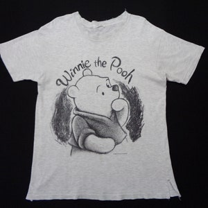 Camiseta desgastada de Winnie The Pooh, camiseta vintage de Winnie The Pooh, camiseta de los años 90 de Winnie The Pooh, Walt Disney, talla L