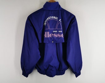 Ellesse Jacket Vintage 90s Ellesse Big Logo Windbreaker Jacket Size L
