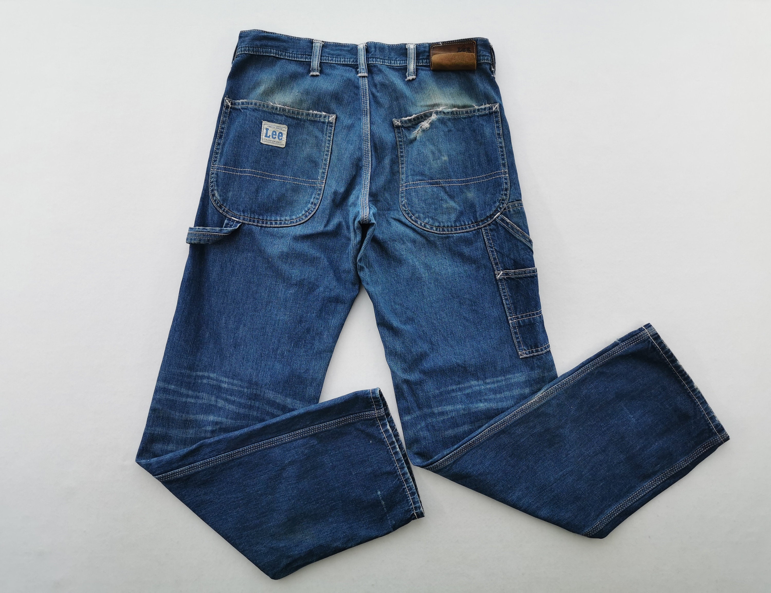 パンツ LEE DENIM PAINTER PANTS VINTAGE WASH Vintage Cotton Lee Deadstock Jean Men Women High Waist