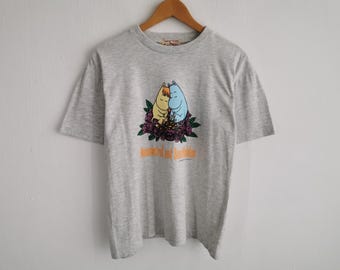 Moomin Characters Shirt Vintage 90&#39;s Moomin Characters Cartoon Tee T Shirt Size M