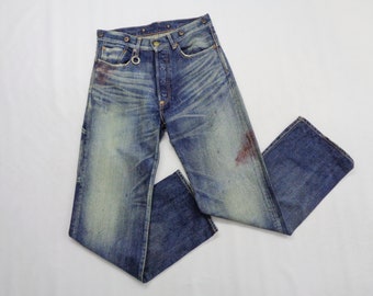 Buffalo Bobs Jeans Distressed Vintage Buffalo Bobs Jeans Pants Vintage Buffalo Bobs Made In Japan Denim Jeans Size 31/32x30.5