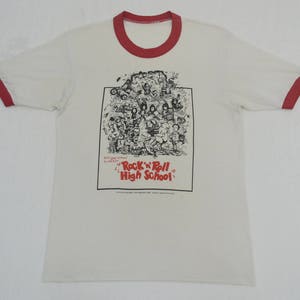 Ramones Shirt Vintage Ramones T Shirt 90s Ramones Made By Mosquitohead Rock &#39;N&#39; Roll High School Tee T Shirt Size M RARE!!!!!!