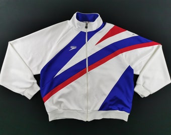 Mizuno Jacket Vintage 90s Size Jaspo XO Speedo by Mizuno Made In Japan Color Block Track Top Jacket Size L