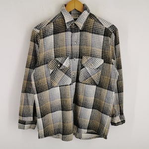 Five Brothers Shirt Vintage 90s Five Brothers Flannel Checkred Button Shirt Made In USA Size M