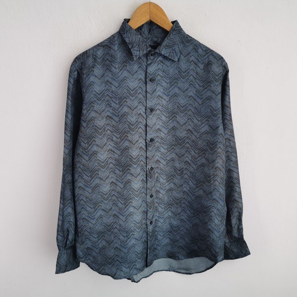 Lanvin Shirt Vintage 90s Lanvin Button Shirt Made In Japan Size L