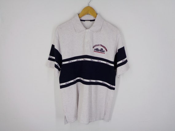 Ellesse Shirt Vintage Ellesse Polo Shirt 90s Ellesse Striped Polo Shirt Size S M Etsy