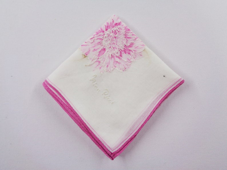 Nina Ricci Handkerchief Vintage Nina Ricci Hanky Handkerchief Nina Ricci Pocket Square Scarf