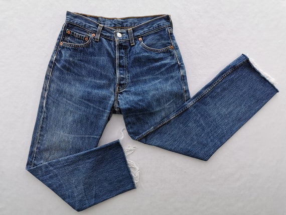 Levis 501 Jeans Distressed Vintage Size 30 Levis … - image 1