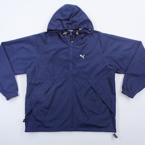 Puma Windbreaker Vintage Puma Pullover Vintage Puma Hoodie Half Zipper Windbreaker Jacket Size M