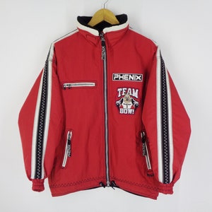 Phenix Jacket Vintage Size SS Phenix Windbreaker Vintage Phenix Team Bow! International Ski Federation Winter Ski Jacket Size L