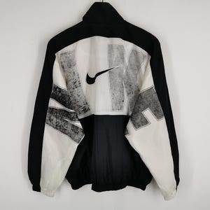 Nike Distressed Jacket Vintage 90s Nike Nylon Color Block Big Logo Windbreaker Jacket Size L