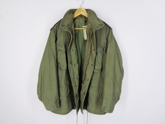 True Vintage 40s 50s World War Military DISTRESSED Parka