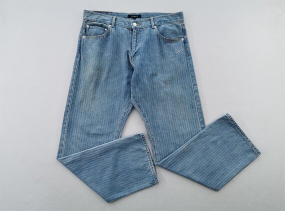 TOMMY JEANS デニム ヒッコリー ジーンズ S P/CH 古着 90s TOMMY JEANS デニム ペインター パンツ ジーンズ W37 L27