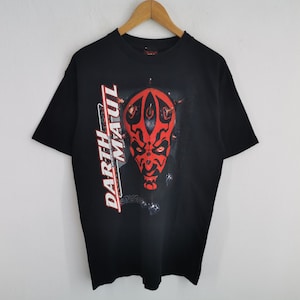 Darth Maul Star Wars Shirt Vintage 90s Darth Maul Star Wars Tee T Shirt Size M/L