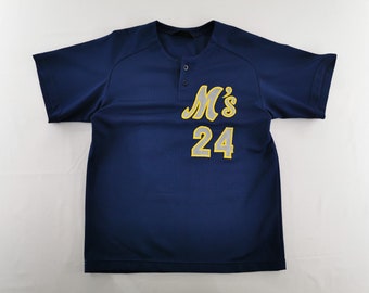 SSK Jersey Vintage SSK Camisa de Béisbol Vintage SSK M's #24 Hecho en Japón Camisa de Jersey de Béisbol Tamaño L