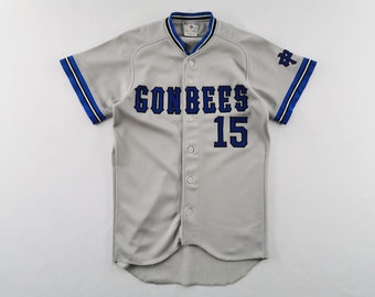 Descente Jersey Vintage Descente Camisa de Béisbol Descente Gonbees #15 Béisbol Jersey Camisa Tamaño L