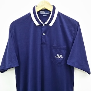 Polo Ralph Lauren Shirt Vintage Ralph Lauren Polo Shirt 90s Polo Ralph Lauren R.L.P.C Exclusive Of Trim Polo Shirt Size M