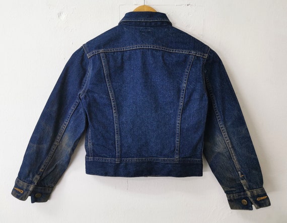 Lee Jacket Distressed Vintage Size 12 Lee Denim J… - image 3