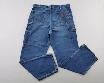 Vintage 90s Carhartt Denim Jeans Size 38 X 36 / Carpenter Painter