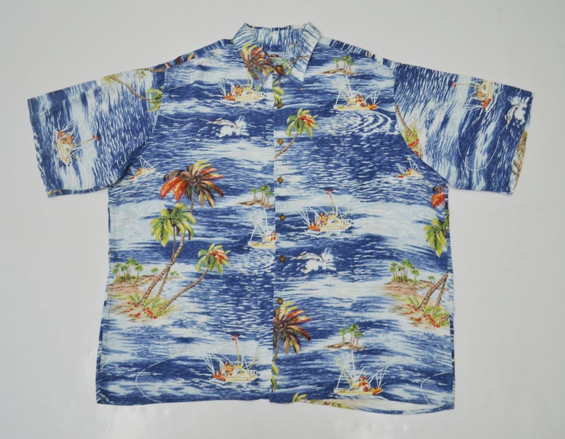 Reyn Spooner Shirt Vintage Reyn Spooner Button Shirt Vintage Reyn Spooner All Over Print Rayon Button Up Hawaii Shirt Size L