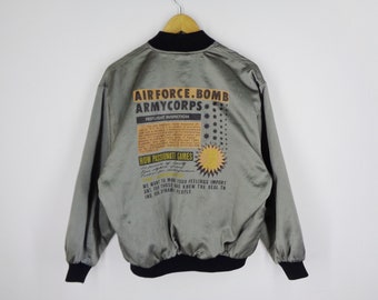 Air Force Jacket Vintage Air Force Windbreaker Vintage Air Force By Rally Boy Made In Japan Bomber Jacket Size L