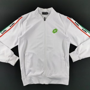Lotto Jacket Lotto Track Jacket Lotto Taped Logo Track Top Jacket Size M