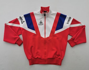 Le Coq Sportif Jacket Vintage 90s Le Coq Sportif Multicolor Logo Track Top Jacket Made In Japan Size M